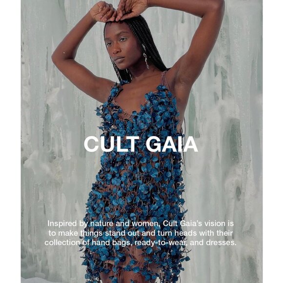 cult gaia | Dresses | Rare 598 Cult Gaia Seamoss Blue Ciela Dress Forward  Revolve Xs Nwt | Poshmark